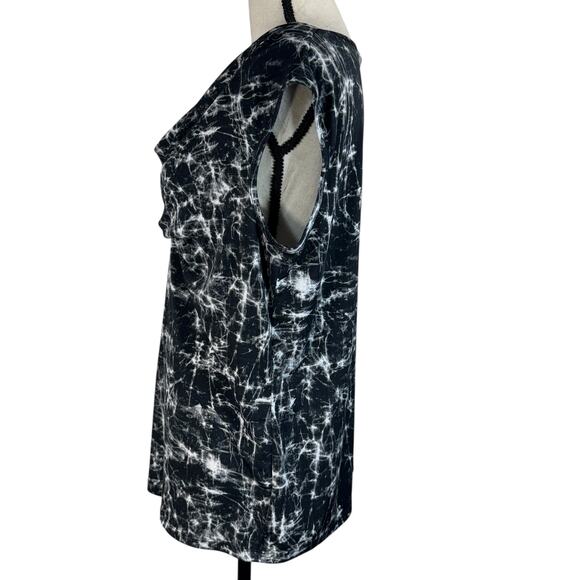 Michael Michael Kors X-Large Top Sleeveless Abstract Stretch Draped Scoop Neck - Picture 5 of 8